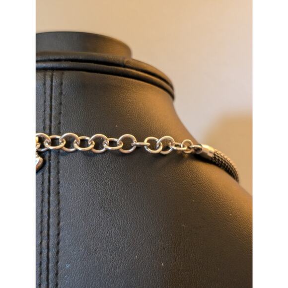 Brighton Bali Ball Bead Mesh Chain Silver Tone Necklace - Picture 5 of 9